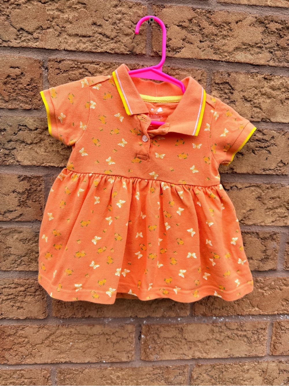 💫4/$25 • Steve & Barrys Newborn Beginnings Orange Polo Dress